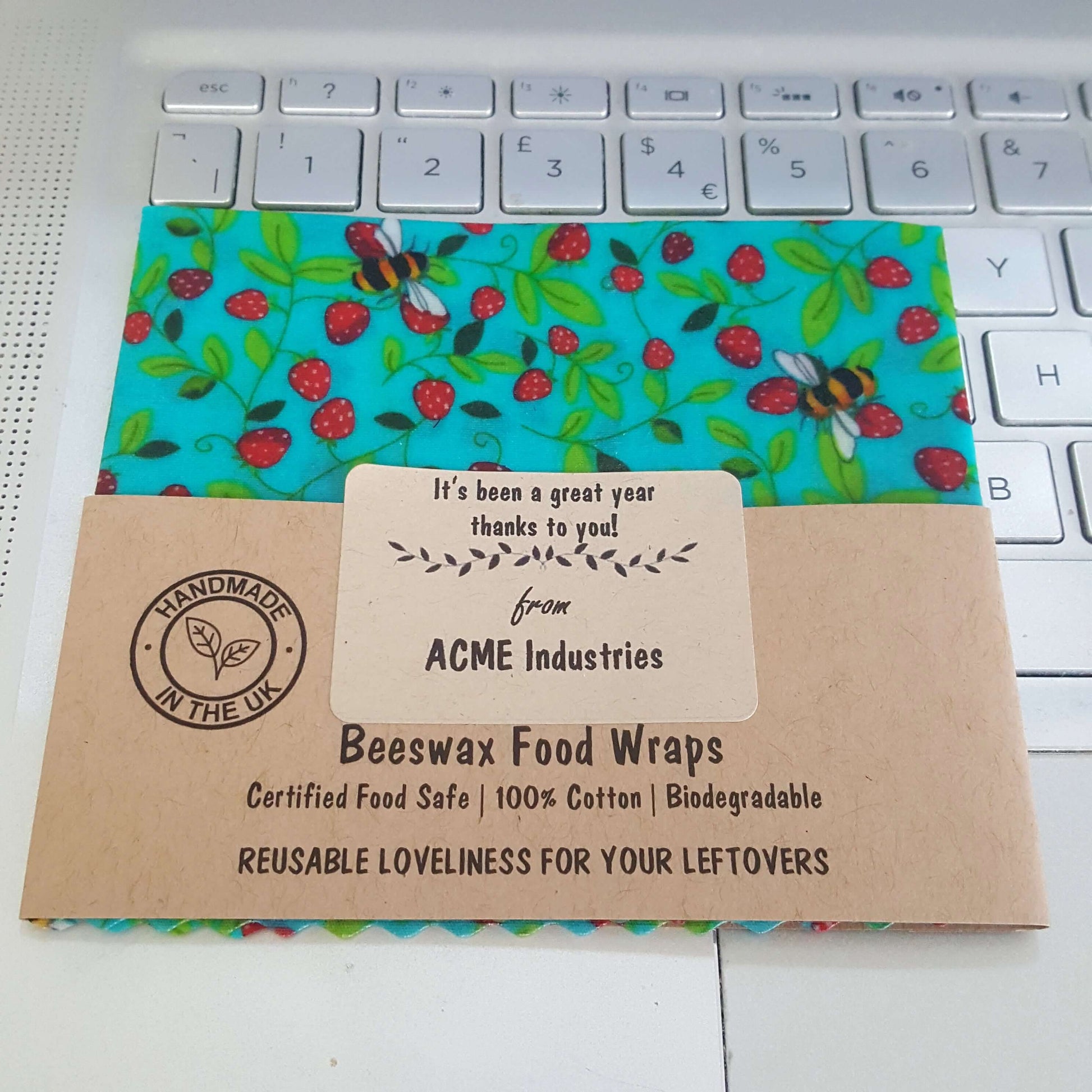 Reusable Beeswax Food Wraps 100% Hand Made in the UK by Honey Bee Good.