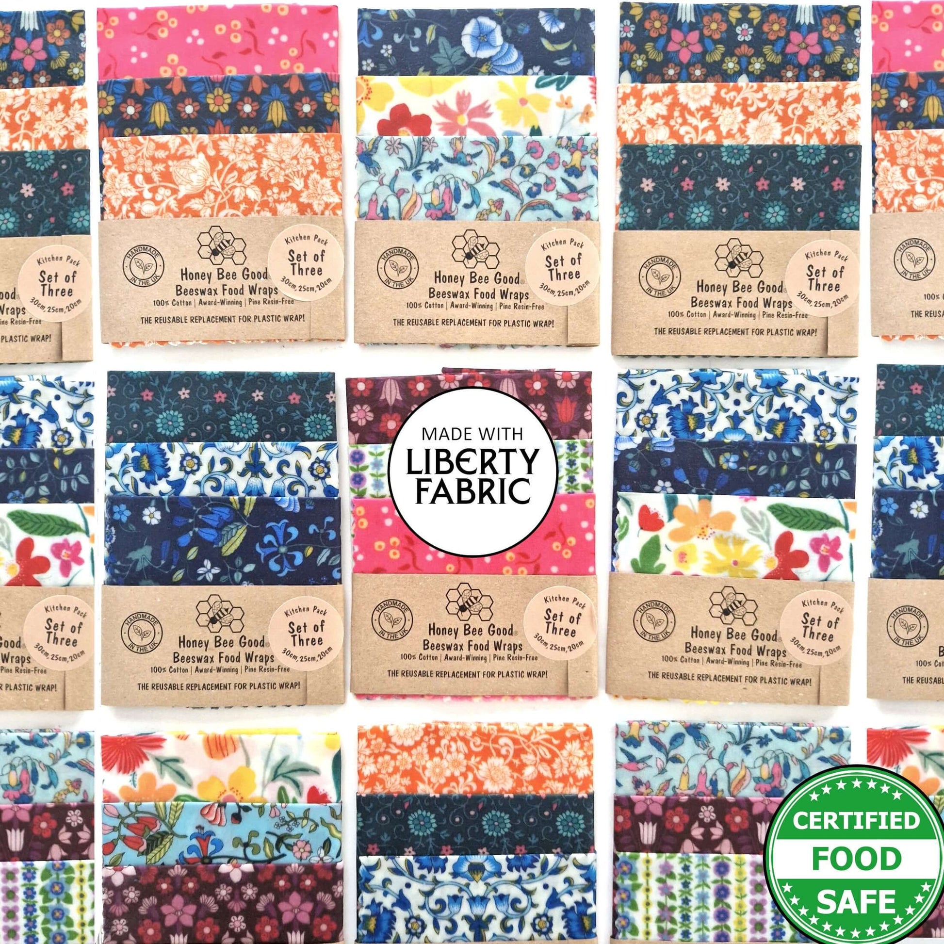 Reusable Beeswax Food Wraps 100% Hand Made in the UK by Honey Bee Good.