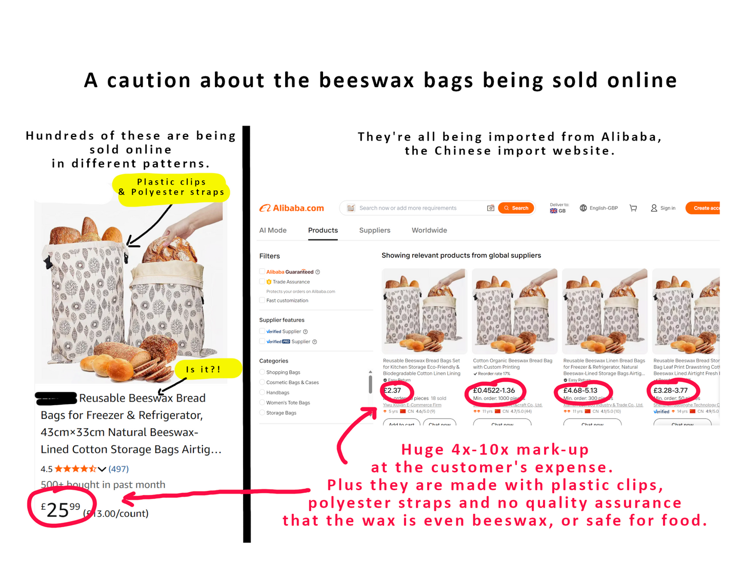 Value Bundle: The Bread Bag + 4x Large Sandwich/Big Bowl Wraps