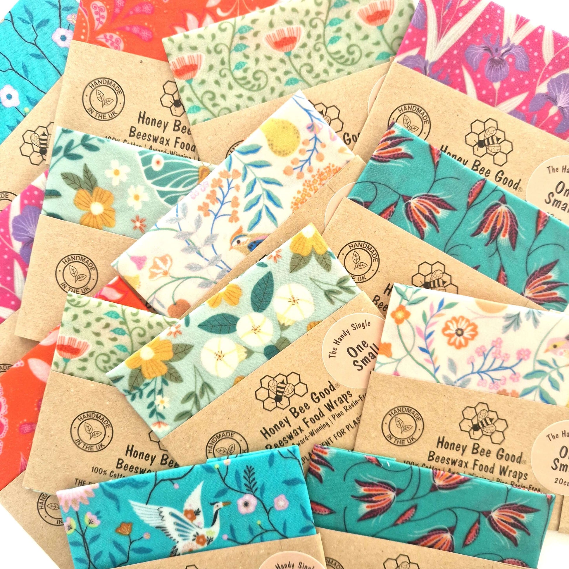 Reusable Beeswax Food Wraps 100% Hand Made in the UK by Honey Bee Good.