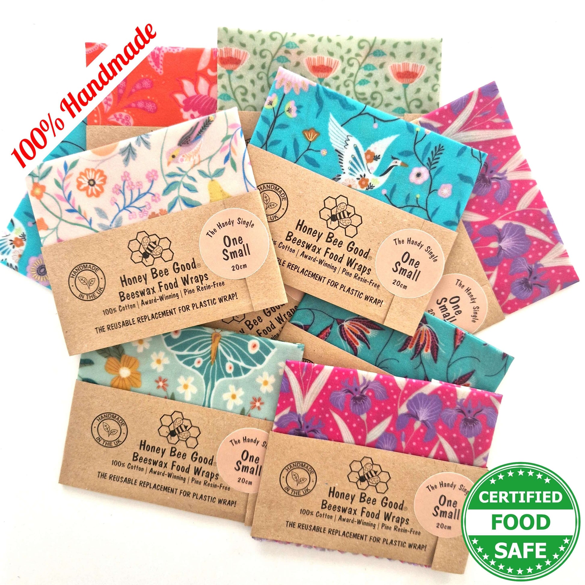Reusable Beeswax Food Wraps 100% Hand Made in the UK by Honey Bee Good.