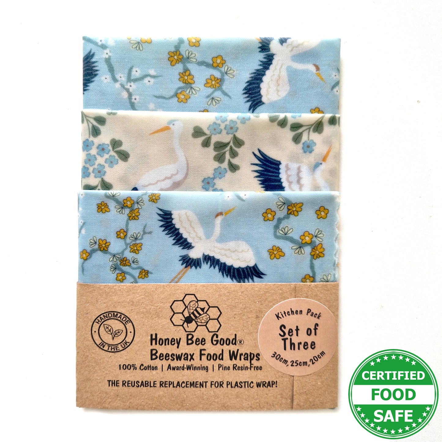 Classic British Collection Set of 3 Beeswax Wraps | Lucky Cranes