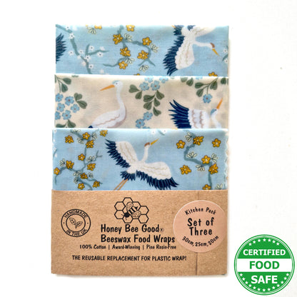 Classic British Collection Set of 3 Beeswax Wraps | Lucky Cranes