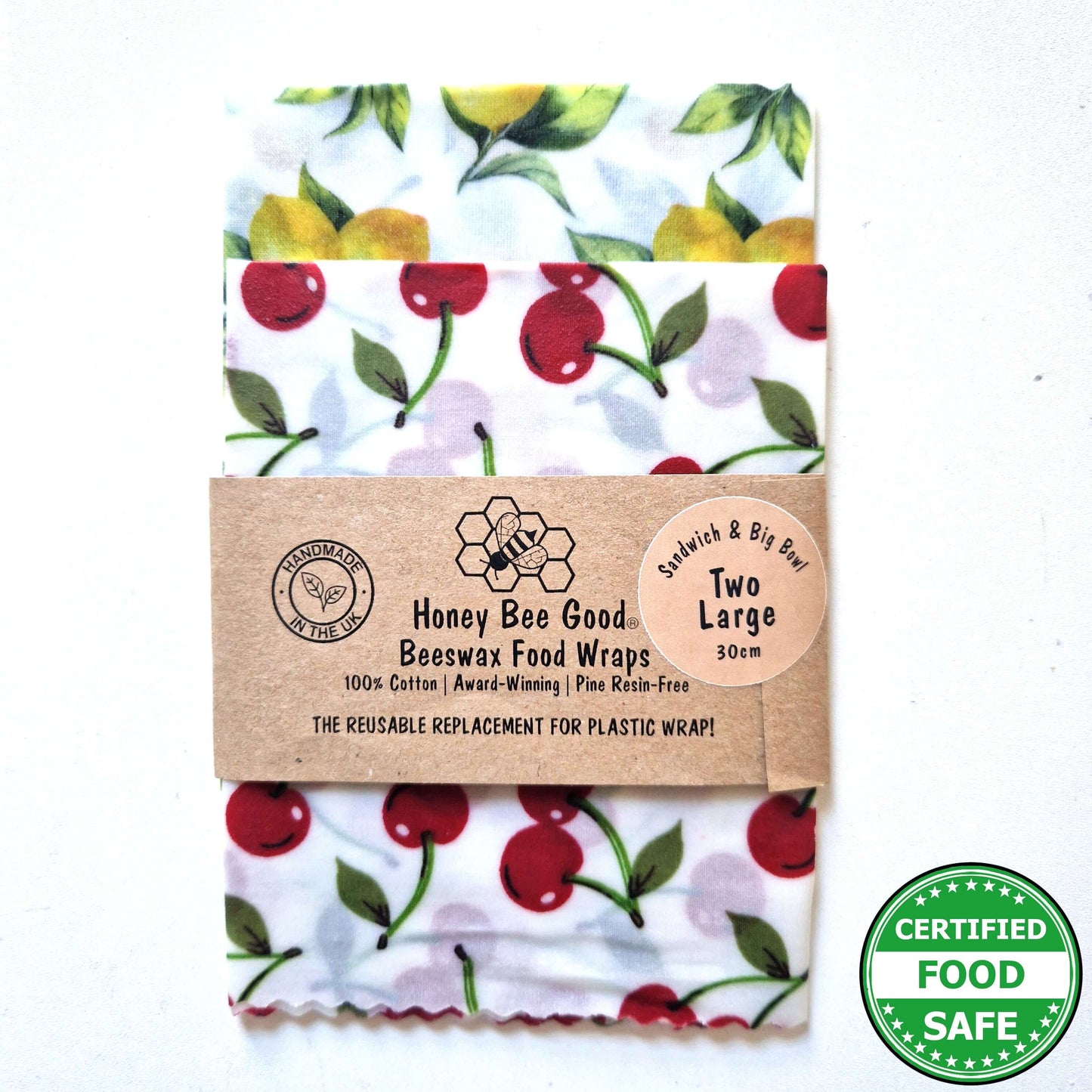 Classic Set of 2 Large Beeswax Wraps | Italian Kitchen