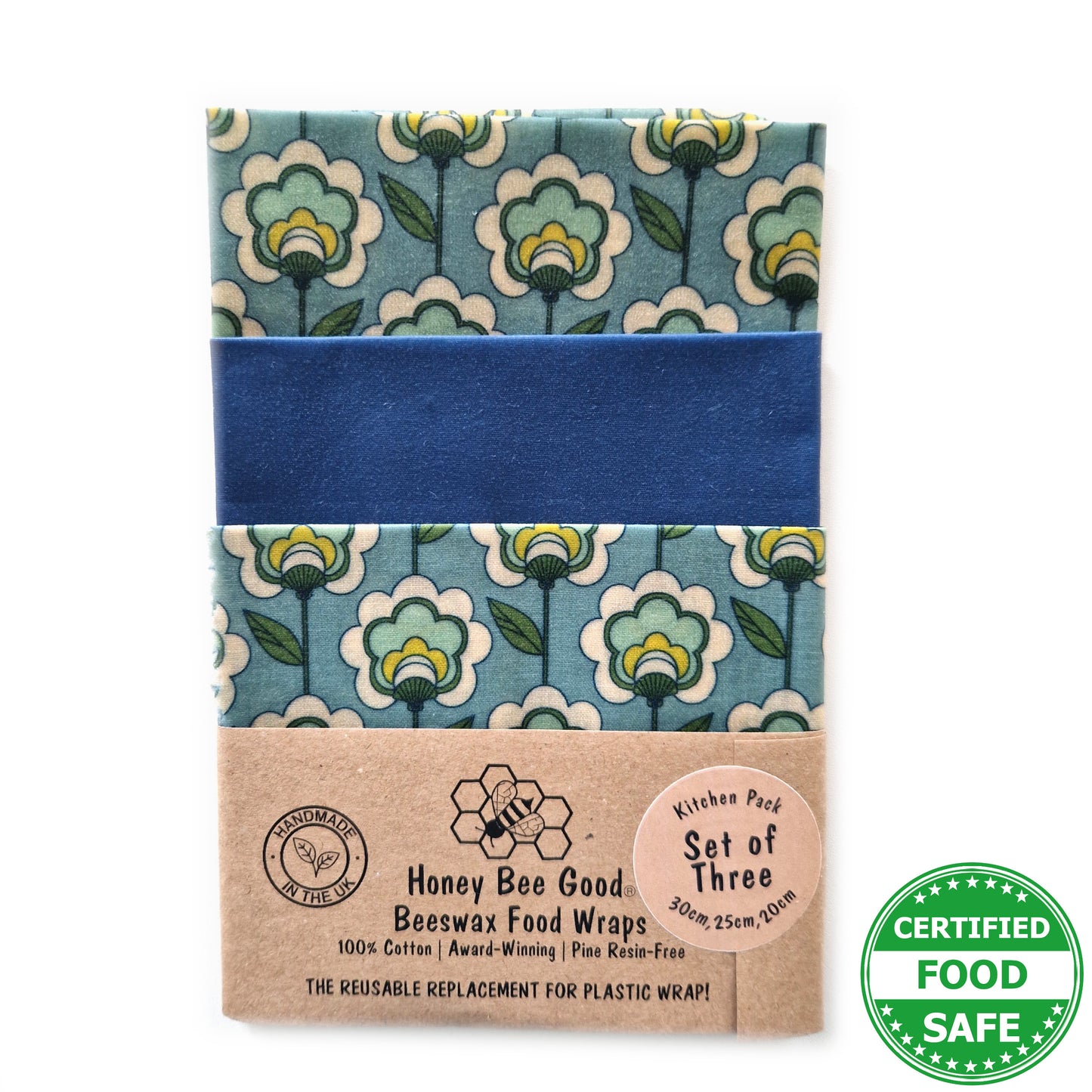 TEN Wholesale Corporate Gifts | Reusable Beeswax Wraps | Set of 3 L,M,S